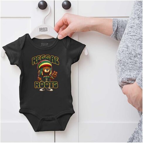 Brisco Brands Reggae Roots Rastafari Teddy Bear Baby Romper Boys or Girls in Saudi Arabia