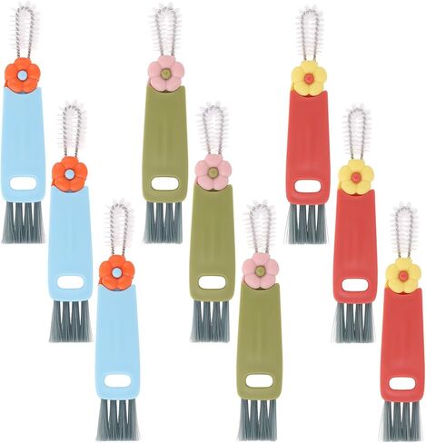9 Pcs 3 in 1 Cup Lid Cleaning Brush, Multifunctional Bottle Cleaning Brush, Cup Lid Gap Cleaner for Home Kitchen in Kuwait