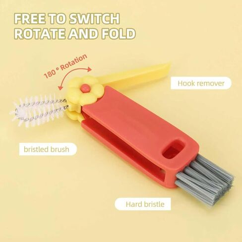 9 Pcs 3 in 1 Cup Lid Cleaning Brush, Multifunctional Bottle Cleaning Brush, Cup Lid Gap Cleaner for Home Kitchen in Kuwait