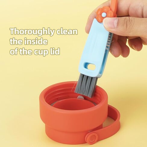 9 Pcs 3 in 1 Cup Lid Cleaning Brush, Multifunctional Bottle Cleaning Brush, Cup Lid Gap Cleaner for Home Kitchen in Kuwait