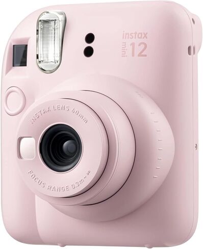 Fujifilm Instax Mini 12 Camera with Fujifilm Instant Mini Film (40 Sheets) Bundle with + Sunshine Photo Microfiber Cleaning Cloth (Blossom Pink) in Saudi Arabia