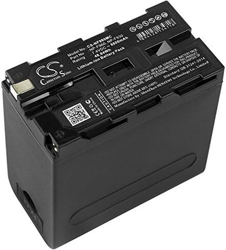 متوافقة مع بطارية سوني NP-F970/B، NP-F975، XL-B2، XL-B3، CCD-TR718E، CCD-TR728، CCD-TR730E، CCD-TR76، CCD-TR760E، CCD-TR818، CCD-TR840E، CCD-TR845E (6600 مللي أمبير) in Kuwait