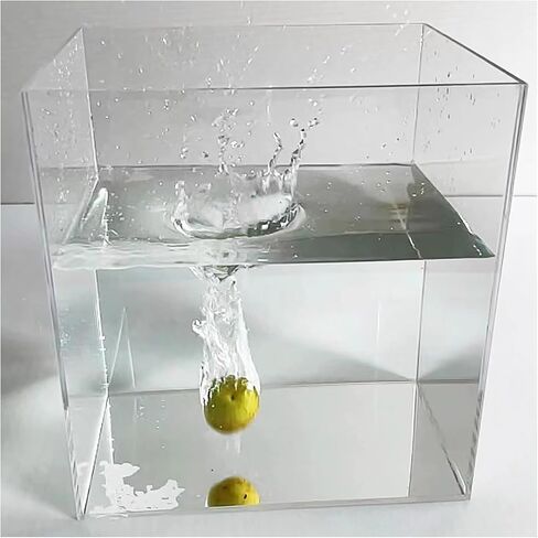 Transparent Acrylic Storage Box Floating Photography Props Shooting Tray Shallow Water Tray Decoration, Desktop Photography Props Tray(50x50x5cm/19.7x19.7x2in) in Saudi Arabia
