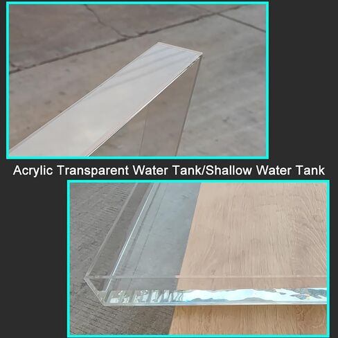 Transparent Acrylic Storage Box Floating Photography Props Shooting Tray Shallow Water Tray Decoration, Desktop Photography Props Tray(50x50x5cm/19.7x19.7x2in) in Saudi Arabia