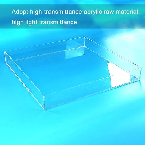 Transparent Acrylic Storage Box Floating Photography Props Shooting Tray Shallow Water Tray Decoration, Desktop Photography Props Tray(50x50x5cm/19.7x19.7x2in) in Saudi Arabia