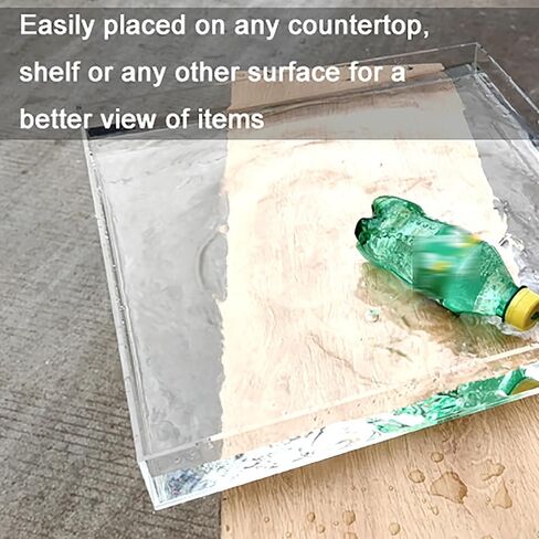 Transparent Acrylic Storage Box Floating Photography Props Shooting Tray Shallow Water Tray Decoration, Desktop Photography Props Tray(50x50x5cm/19.7x19.7x2in) in Saudi Arabia