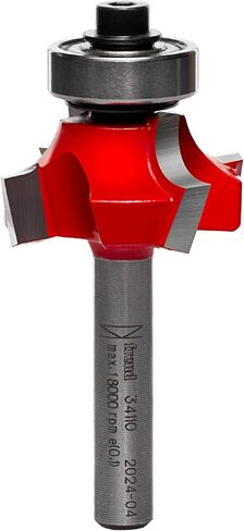 Freud Quadra-Cut Radius Rounding Over Bit with Perma-Shield Coating for Flawless Finish - 4 Cutters, 1/4" Shank Dia., 1/4" Radius, 2-3/16" Length - 34-110 in Saudi Arabia