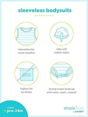 Simple Joys by Carter's Baby Boys' 6-Pack Short-Sleeve Bodysuit in Saudi Arabia
