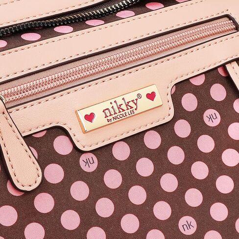 Nicole Lee Nikky Bag Nostalgia Satchel Handbag, Floral Print, Eco-Leather, Zipper Closure, Removable Shoulder Strap, Dual Handles, Fall (NOSTALGIA) in Saudi Arabia