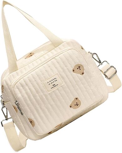 Stylish Embroidered Maternity Bag For Mom Spacious Baby Diaper Hand Bag Infants Travel Organizers Mummy Handbag in Saudi Arabia