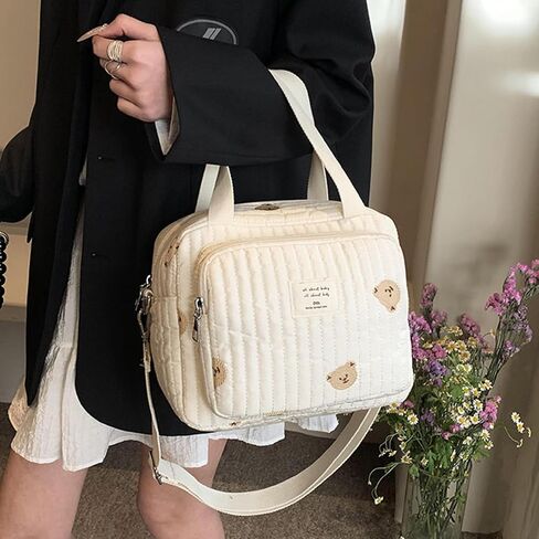 Stylish Embroidered Maternity Bag For Mom Spacious Baby Diaper Hand Bag Infants Travel Organizers Mummy Handbag in Saudi Arabia