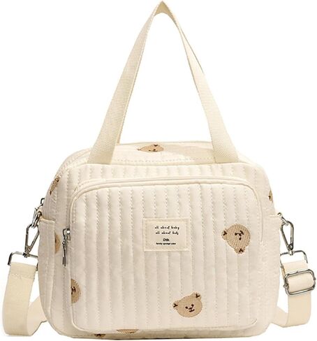 Stylish Embroidered Maternity Bag For Mom Spacious Baby Diaper Hand Bag Infants Travel Organizers Mummy Handbag in Saudi Arabia