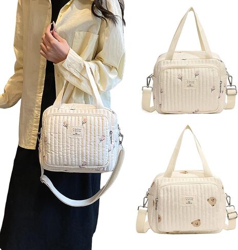 Stylish Embroidered Maternity Bag For Mom Spacious Baby Diaper Hand Bag Infants Travel Organizers Mummy Handbag in Saudi Arabia