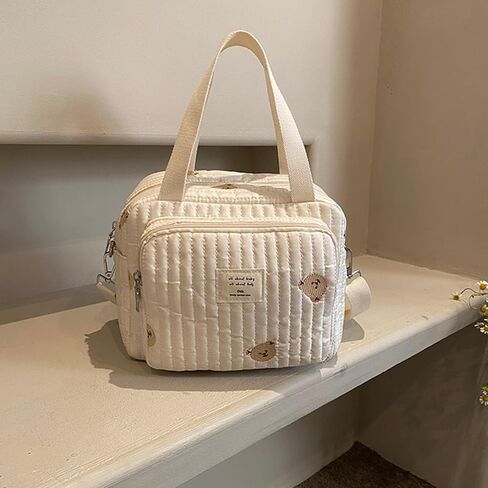 Stylish Embroidered Maternity Bag For Mom Spacious Baby Diaper Hand Bag Infants Travel Organizers Mummy Handbag in Saudi Arabia