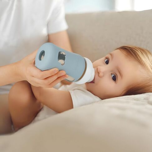 مجموعة من 3 أكمام من السيليكون من PandaEar لزجاجات الأطفال المصنوعة من الزجاج الطبيعي من Philips Avent سعة 8 أونصة، حامل زجاجات مقاوم للكسر والحرارة، خالٍ من مادة BPA، متوافق مع زجاجات Avent الزجاجية سعة 8 أونصة، أزرق وأخضر وبيج in Kuwait