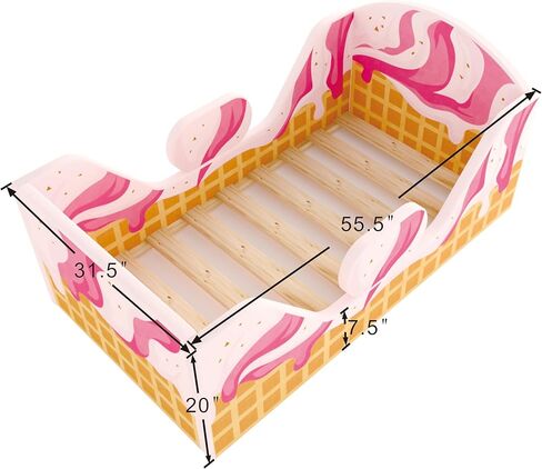 Toddler Bed, Child Bed for Kids with Extra Safty Broad, Standard Crib Size Toddler Bed, Certified Fabric Toddler Beds,Toddler Flood Bed (Gray) in Saudi Arabia