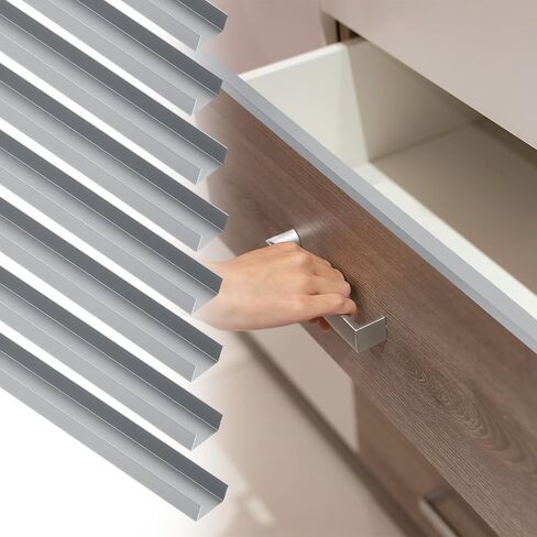 uxcell 4pcs Aluminum Alloy Cabinet Edge Protectors, 18" Slip On Drawer Protector Edge Guard for 13/16" Thick Kitchen Cabinets Frame, Bronze in Saudi Arabia