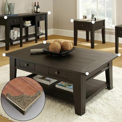 24 Pcs Metal Corner Guard Decorative Edge Safety Protector for Cabinets Furniture Tables Jewellery Boxes Cases (Bronze Medium) in Kuwait