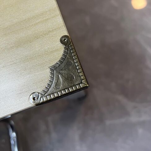 24 Pcs Metal Corner Guard Decorative Edge Safety Protector for Cabinets Furniture Tables Jewellery Boxes Cases (Bronze Medium) in Kuwait