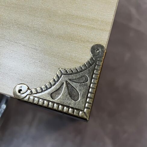 24 Pcs Metal Corner Guard Decorative Edge Safety Protector for Cabinets Furniture Tables Jewellery Boxes Cases (Bronze Medium) in Saudi Arabia