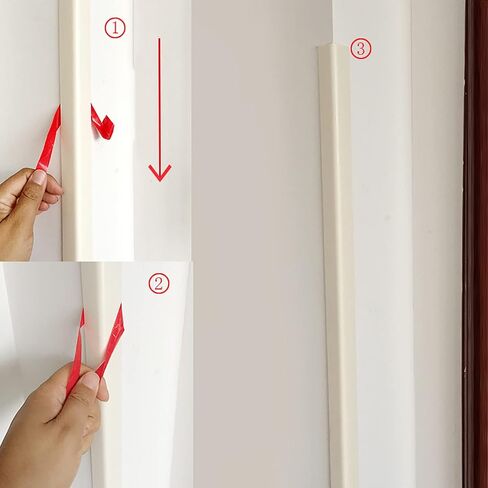 Corner Wall Protector Edge Protector PVC Wall Corner Shield Wood Grain Finish，Self Adhesive Corner Guards Edge Trim for Living Room Bedroom Kitchen Restaurants Home Offic,Wide 1.4 inches in Saudi Arabia