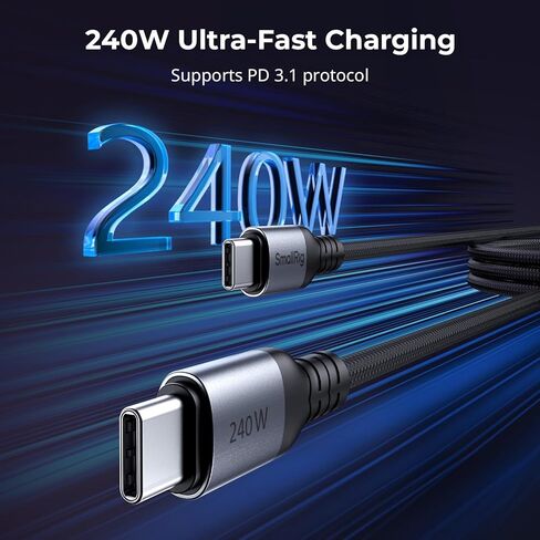 بطارية SmallRig NP-F970 وكابل USB C إلى C بقدرة 240 واط in Kuwait