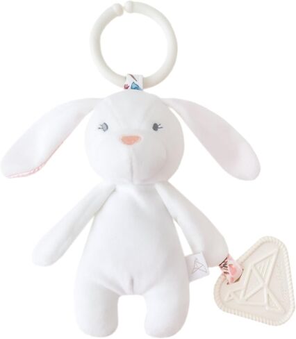 Copper Pearl On-The-Go Plush: Clip On Baby Toys for Travel, Soft Stuffed Bunny Plush with Teether for Sensory Development - Bella Bunny in Saudi Arabia