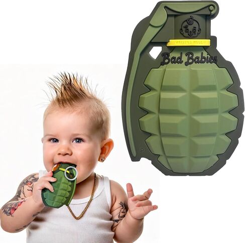 Bad Babies Silicone Baby Teether, Pineapple MK2 Grenade Design, Food Grade Silicone in Saudi Arabia