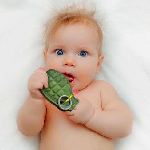 Bad Babies Silicone Baby Teether, Pineapple MK2 Grenade Design, Food Grade Silicone in Saudi Arabia