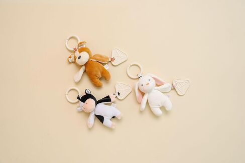 Copper Pearl On-The-Go Plush: Clip On Baby Toys for Travel, Soft Stuffed Bunny Plush with Teether for Sensory Development - Bella Bunny in Saudi Arabia