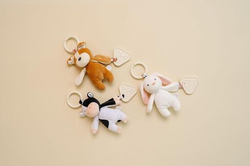 Copper Pearl On-The-Go Plush: Clip On Baby Toys for Travel, Soft Stuffed Bunny Plush with Teether for Sensory Development - Bella Bunny in Saudi Arabia