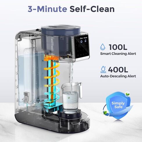 Formula Maker Pro، موزع تركيبة الأطفال سريع الخلط في دقيقتين، صانع الحليب الأوتوماتيكي بلمسة واحدة، 3 درجات حرارة للتركيبة + 4 اختيارات من الماء الساخن، خزان سعة 2 لتر وحاوية مسحوق محكمة الغلق لتركيبة خالية من التكتل in Kuwait