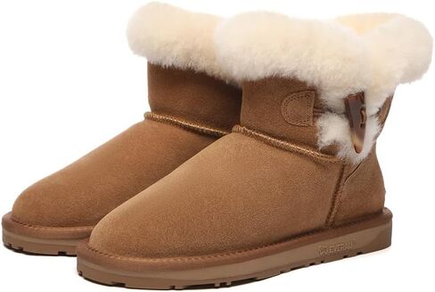 EVERAU Women Robin Horn Toggle button Mini Boots in Saudi Arabia