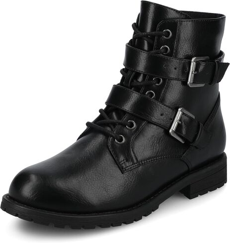 Journee Collection Women's Juliah Lace-Up Zippered Strappy Boots in Saudi Arabia