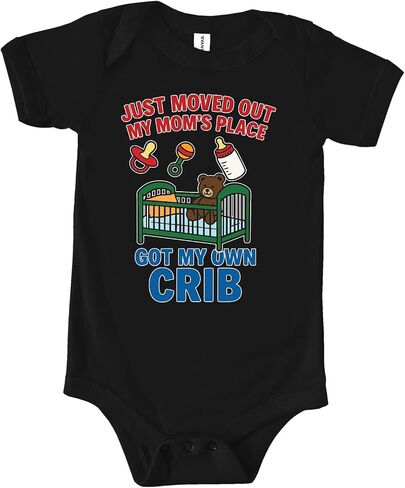 Sprinkles And Jam Funny Baby Boy Onesie: Just Moved Out - Got My Own Crib in Saudi Arabia