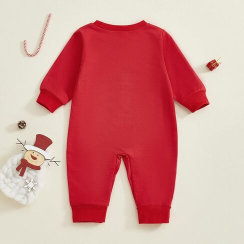 Infant Baby boy Christmas Outfit Santa Claus Long Sleeve Romper Newborn Boy One Piece Jumpsuit in Saudi Arabia