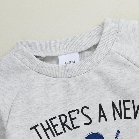 Baby Boy Girl Hockey Outfit New Player in Town Crew Neck Long Sleeve Daddy Hockey Jumpsuit Newborn Fall Winter Clothes in Saudi Arabia