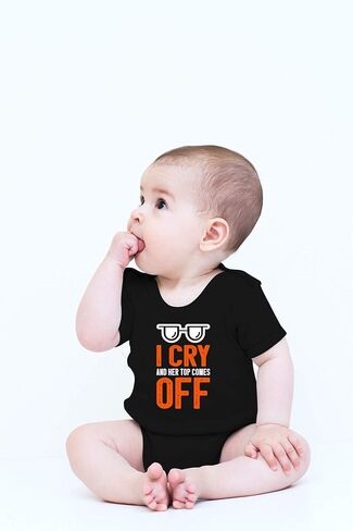 CBTwear I Cry and Her Top يأتي - زي رجالي مضحك للسيدات - بدلة أطفال لطيفة من قطعة واحدة in Saudi Arabia