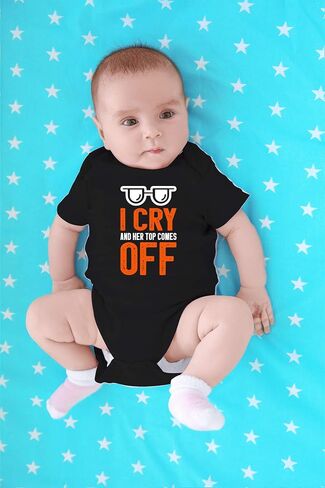 CBTwear I Cry and Her Top يأتي - زي رجالي مضحك للسيدات - بدلة أطفال لطيفة من قطعة واحدة in Saudi Arabia
