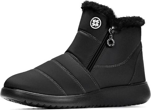 أحذية الشتاء للنساء أحذية الثلوج للنساء أحذية الكاحل النسائية المقاومة للماء مع فرو دافئ مريح مبطن في الهواء الطلق حذاء شتوي معزول in Kuwait