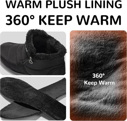 أحذية الشتاء للنساء أحذية الثلوج للنساء أحذية الكاحل النسائية المقاومة للماء مع فرو دافئ مريح مبطن في الهواء الطلق حذاء شتوي معزول in Kuwait
