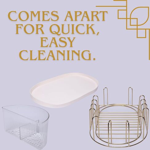 Winnie & Lu Airess Drying Rack – Luxury Gold Stainless Steel, Eco-Friendly Multipurpose Organizer for Baby Bottles, Pump Parts, Sippy Cups, Wine Glasses & Kitchenware, Modern Countertop Solution in Saudi Arabia