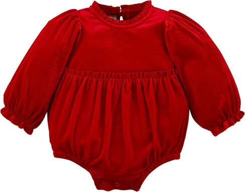 Mud Pie baby-boys Mud Pie Baby Red Velvet Romper in Saudi Arabia