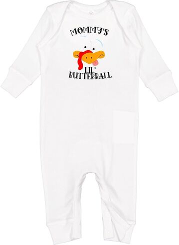 inktastic Thanksgiving Mommy's Little Butterball with Cute Baby Romper Coveralls in Saudi Arabia
