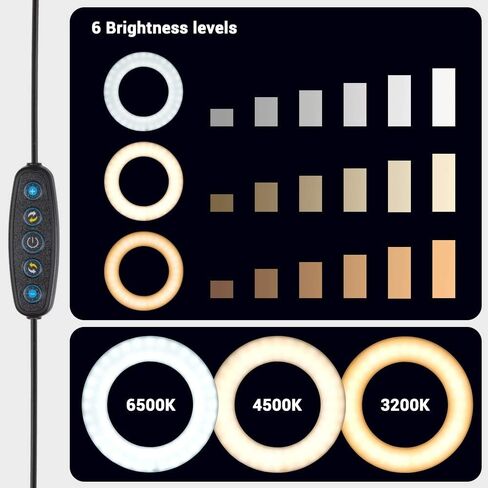 AW 2 حزمة 7 "مزدوج LED حلقة ضوء عكس الضوء حامل الهاتف حامل ماكياج صورة شخصية مدونة فيديو in Kuwait