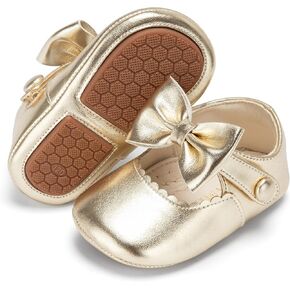 Baby Girls Mary Jane Flats - Infant,Babies Walking Shoes Soft Rubber Sole Princess Wedding in Kuwait