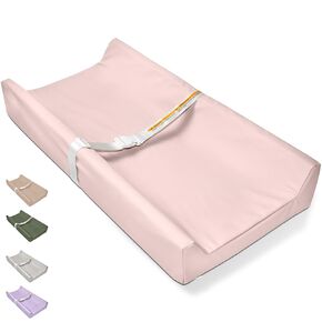 Baby Changing Pad - Vegan Leather Changing Pad, Wipeable Changing Pads, 31.5" x 16" Diaper Waterproof PU Changing Mat for Dresser Table in Kuwait