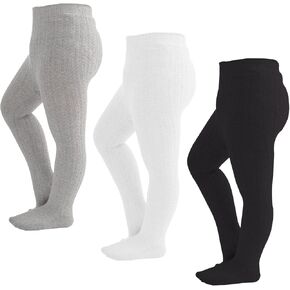 Marchare Baby Girls Tights Cable Knit Tights Thick Solid Footed Leggings Winter Warm Stockings in Saudi Arabia