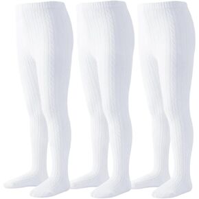 Marchare Baby Girls Tights Thick Cable Knit Tight Solid Footed Leggings Warm Stockings For Kids in Saudi Arabia