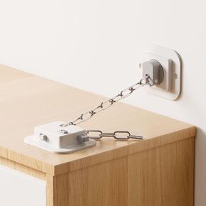 مرساة أثاث YEYA مطورة مضادة للطرف بدون حفر مع أشرطة لاصقة 3M قابلة للتعديل مقاس 10 بوصات، مرساة جدارية مقاومة للأطفال لسلامة الأطفال، أساسيات غرفة اللعب 2P in Kuwait